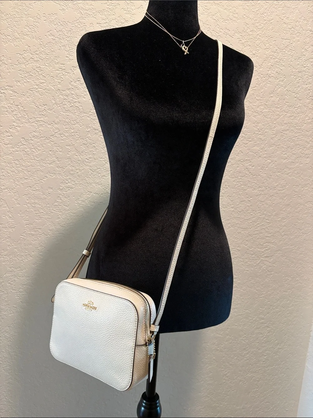 Coach Chalk Pebbled Leather Crossbody